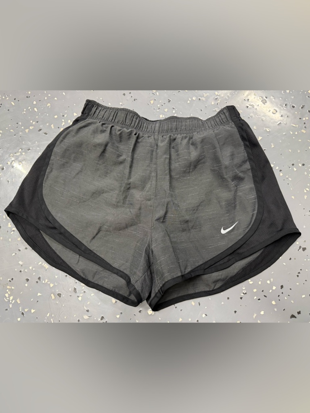 Nike Women's Black Athletic Running Shorts with White Swoosh S